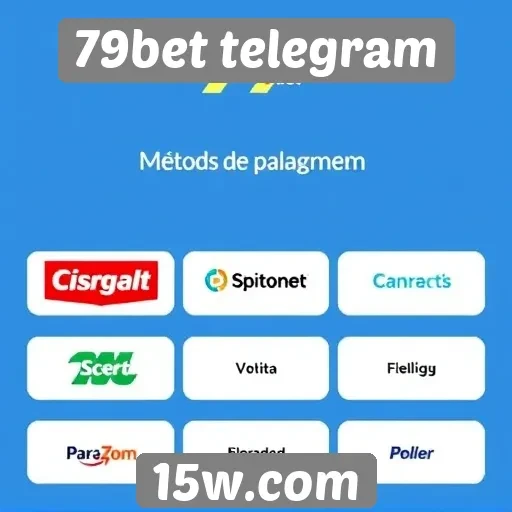 Métodos de pagamento disponíveis na 79bet telegram